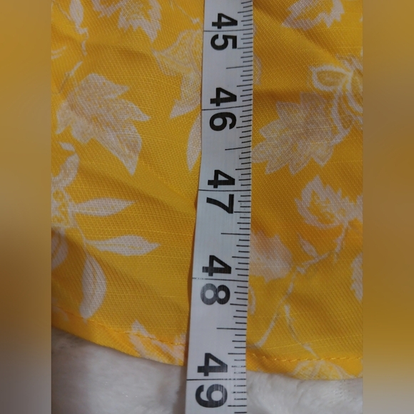 Yellow Long Sleeve Floral Dress - Picture 3 of 6